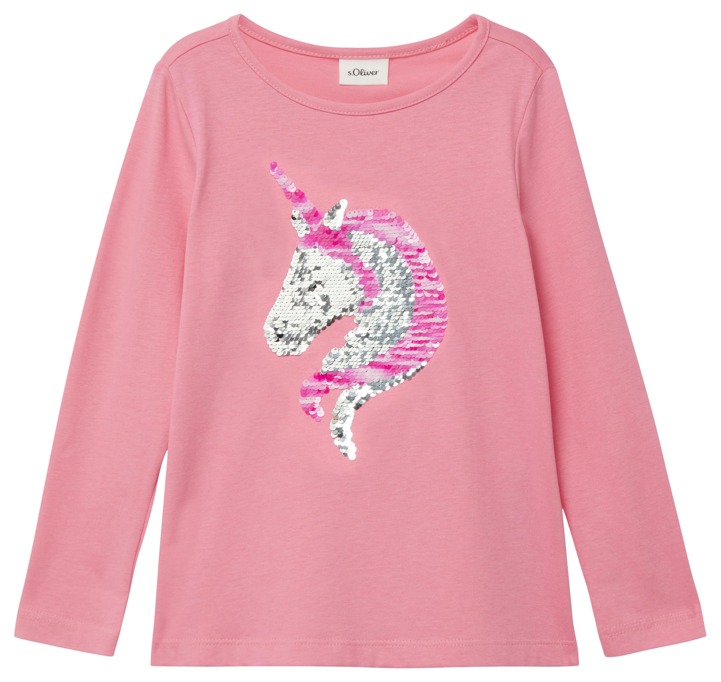 s.Oliver Langarm-Jersey-Shirt mit Pailletten im A-Shape