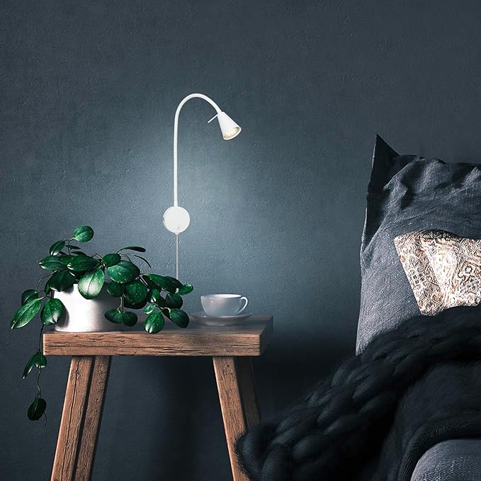 Briloner Briloner Lights LED-bedlamp, bedlamp, flexarm, inclusief aan/uit-schakelaar, 4,7 watt, 400 lumen, 3.000 Kelvin, metaal, wit photo 2