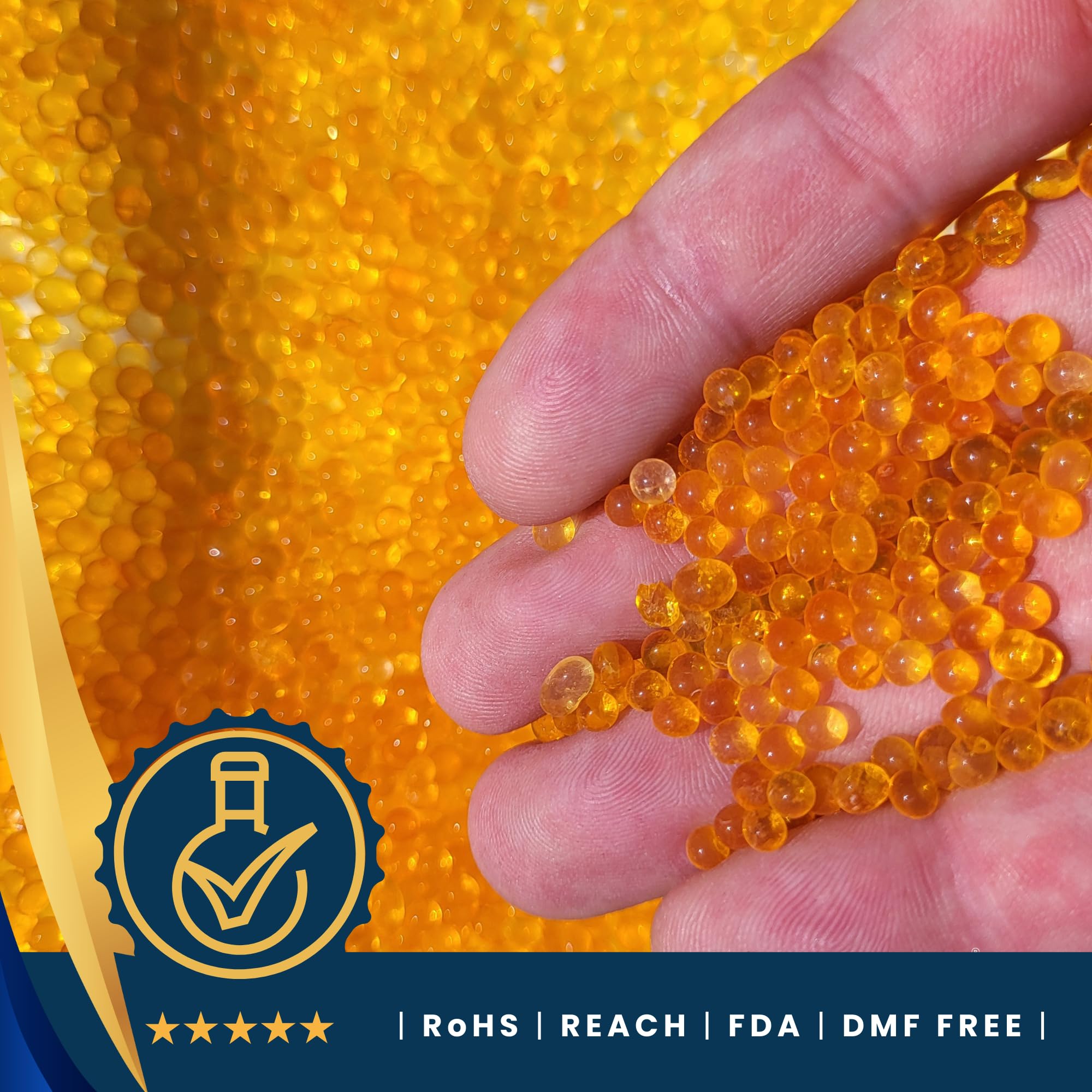 DRYSAFE Silica Gel 2 kg – Trockenmittel 2–5 mm mit Feuchtigkeitsindikator | Für 3D-Druck Filamente, Elektronik & Lebensmittel | Geruchsneutral | Luftdichter Doypack-Beutel