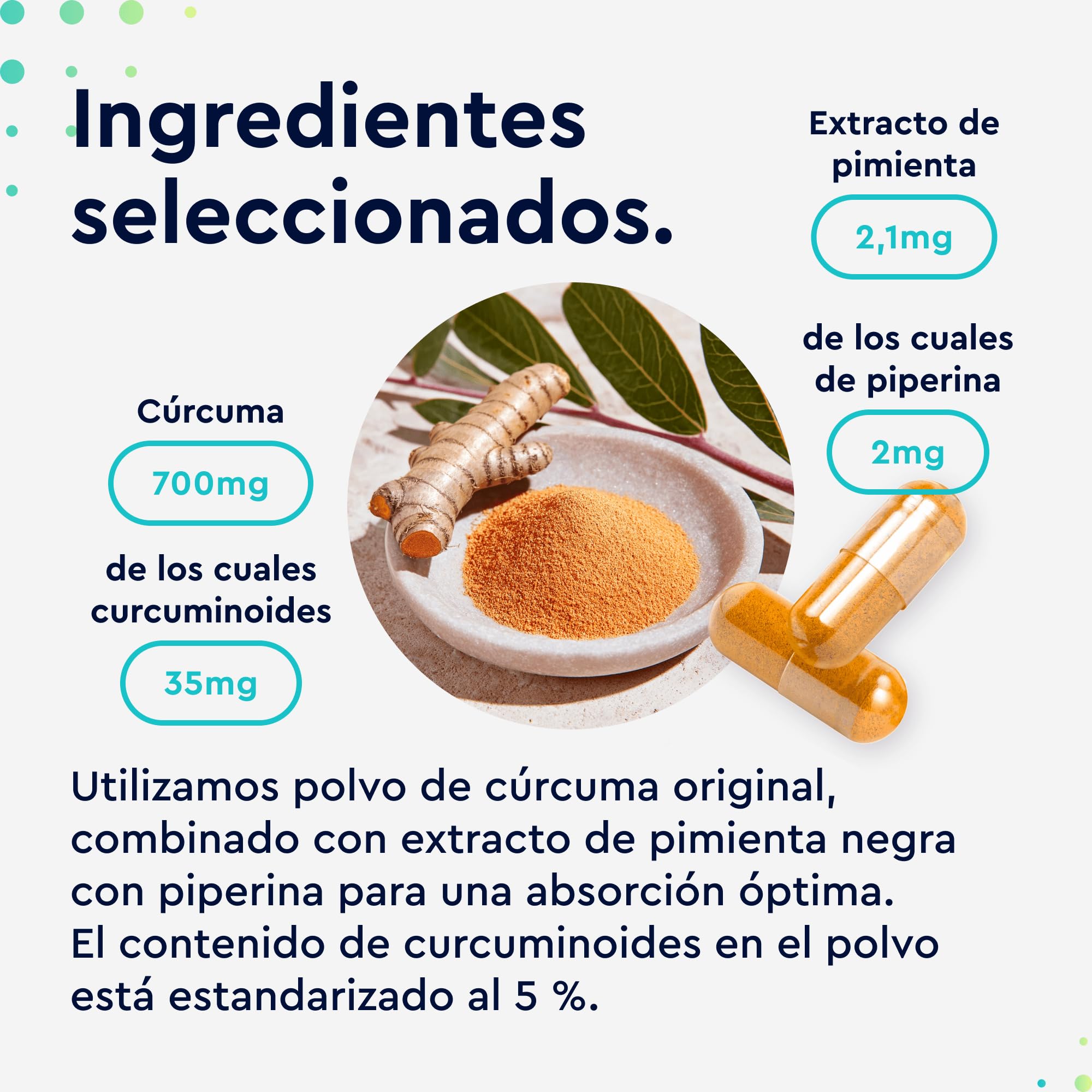 Cúrcuma Curcumina con Pimienta Negra (Piperina) - 400 Cápsulas Veganas - Máxima Potencia 700mg por Cápsula - Polvo de Turmeric