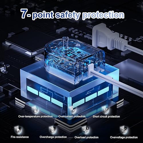 Miniatura 5 de IBERLS Cargador de repuesto para cepillo de dientes eléctrico Philips Sonicare 4100 5100 6100 6500 7500, HX6100 Cable de alimentación de base de