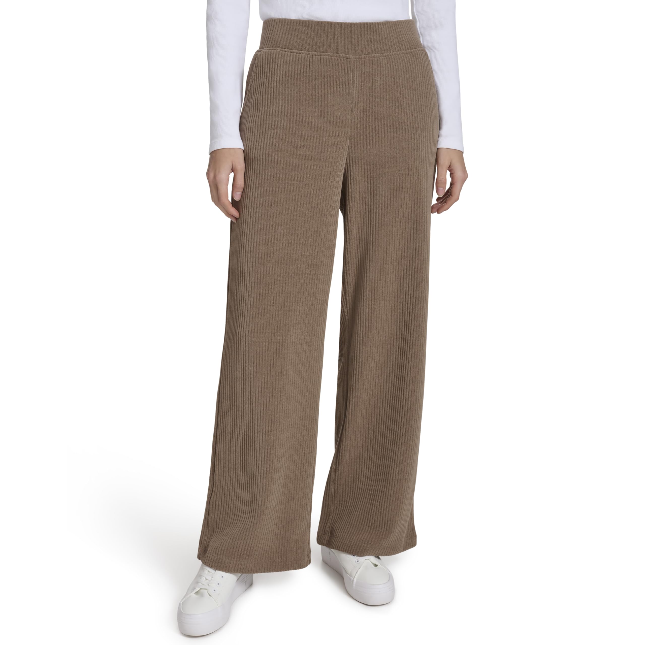 Andrew Marc Women's Ribbed Luxe Chenille Wide Leg Bottoms