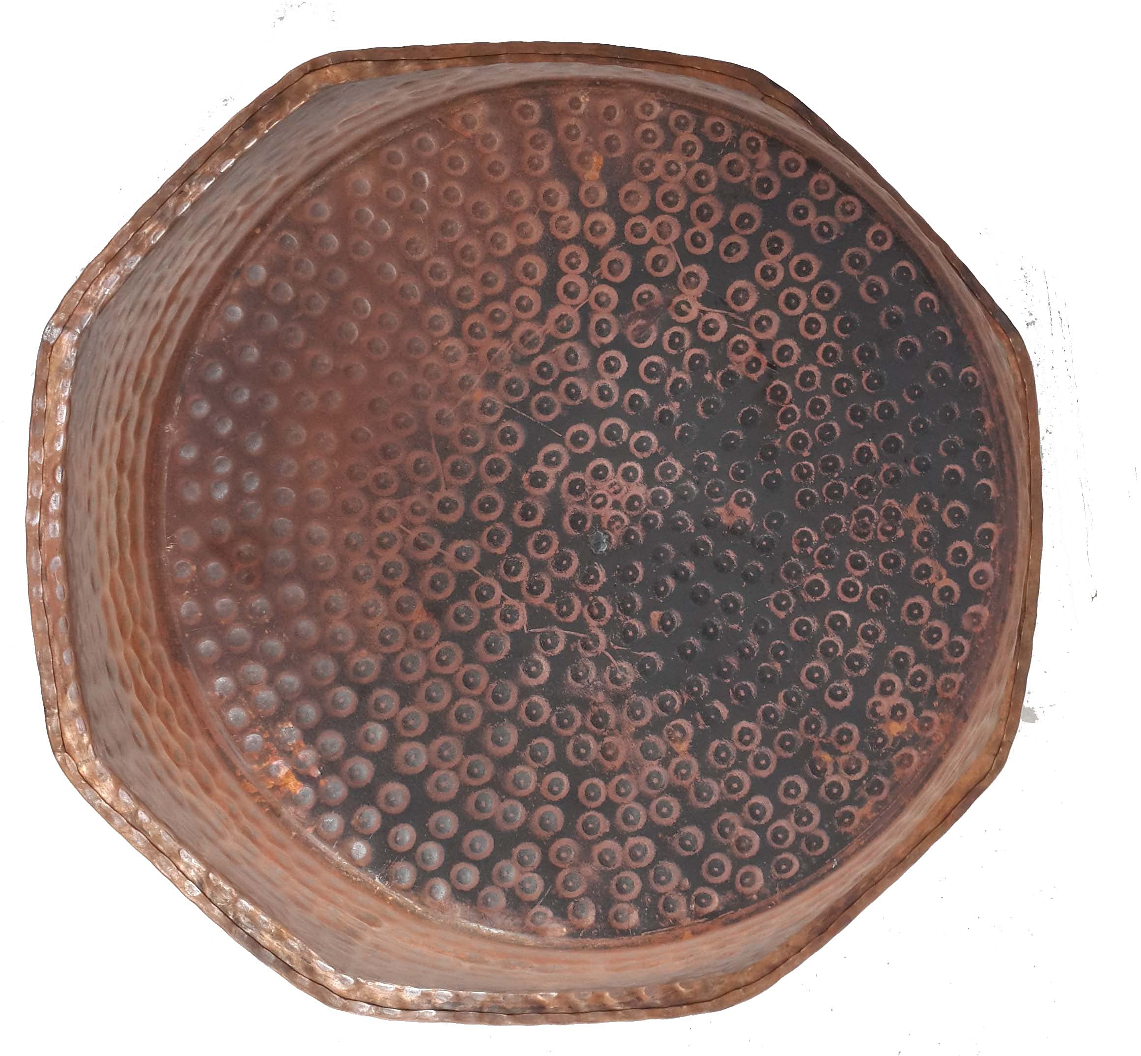Portable Rustic Octagonal Copper Foot Massage Pedicure Bowl