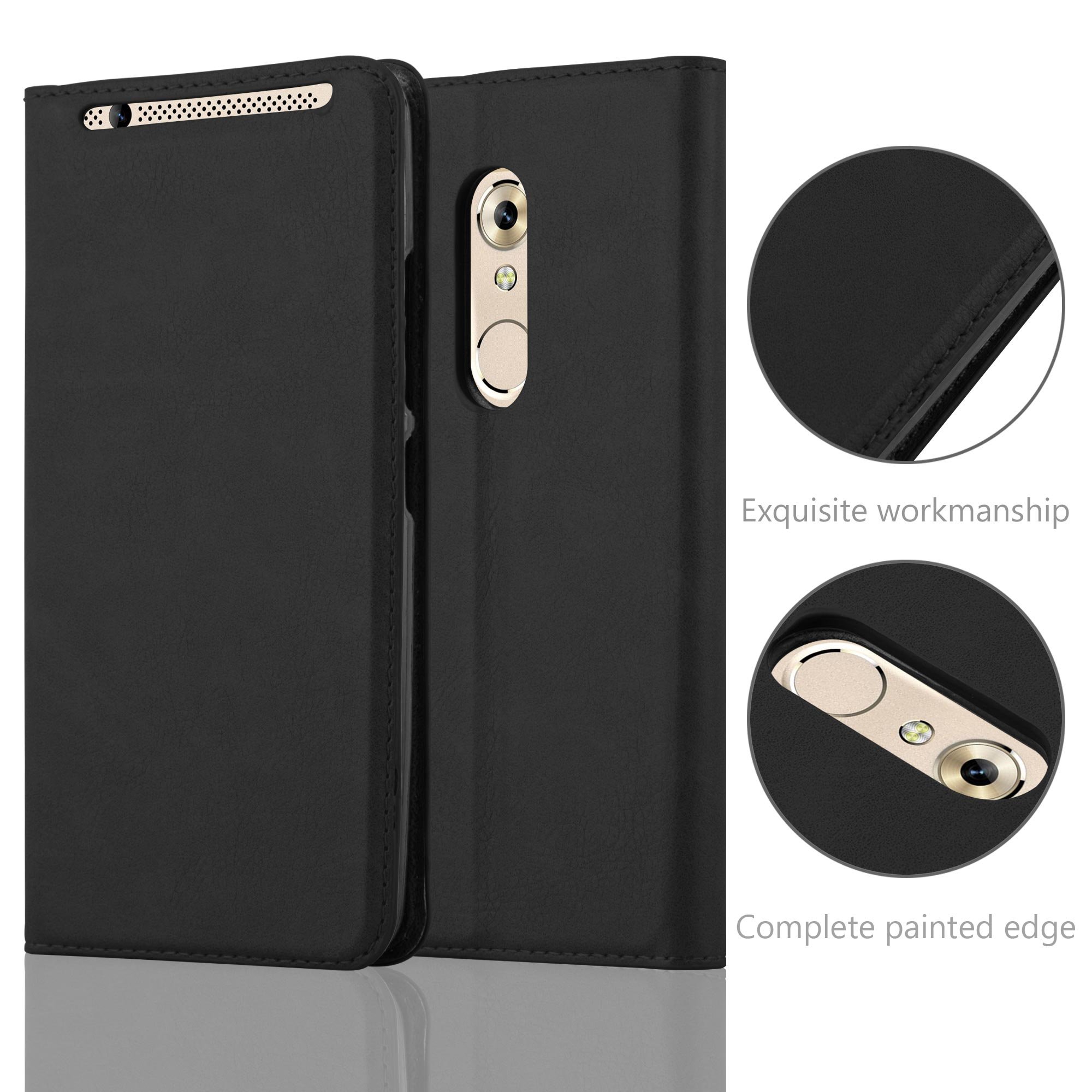 Custodia A Libro Cadorabo Per ZTE Axon 7 Mini – Colore Rosso Mela – Con Vani Per Carte, Funzione Stand E Chiusura Magnetica – Cover Portafoglio In Ecopelle