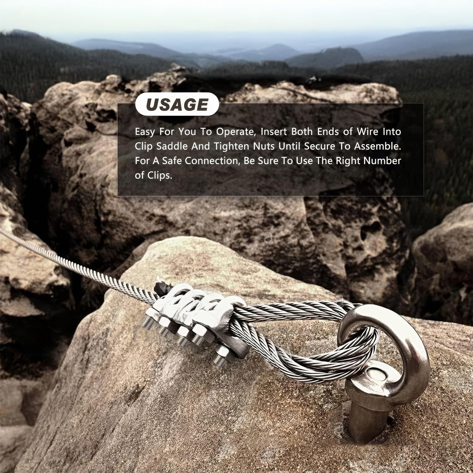 Morsetti Per Cavo Acciaio | 10 Pezzi M5 | Inox 304 | Per Fune 4mm | Serracavo Antiscivolo