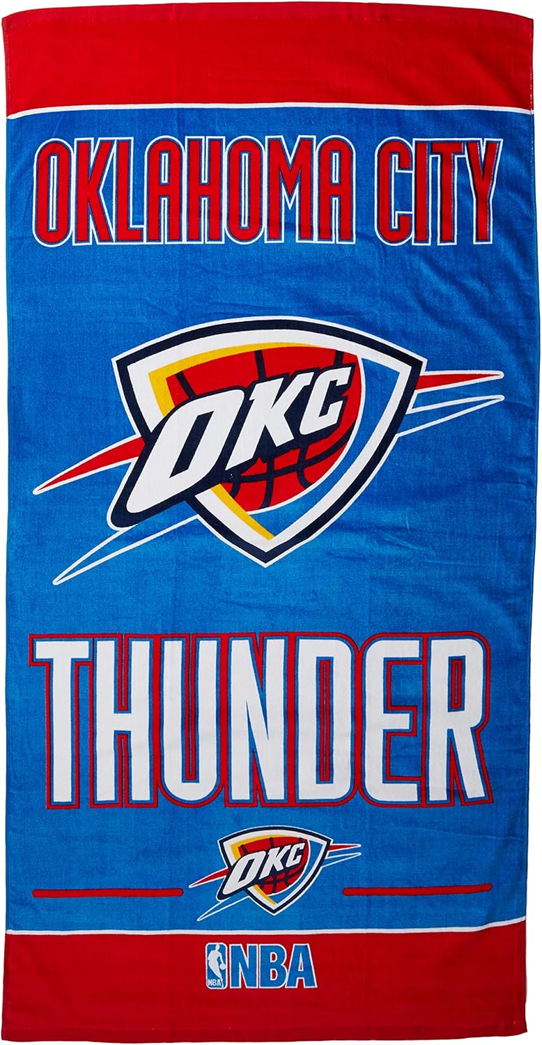 NBA Oklahoma City Thunder Beach Towel, Team Color, One