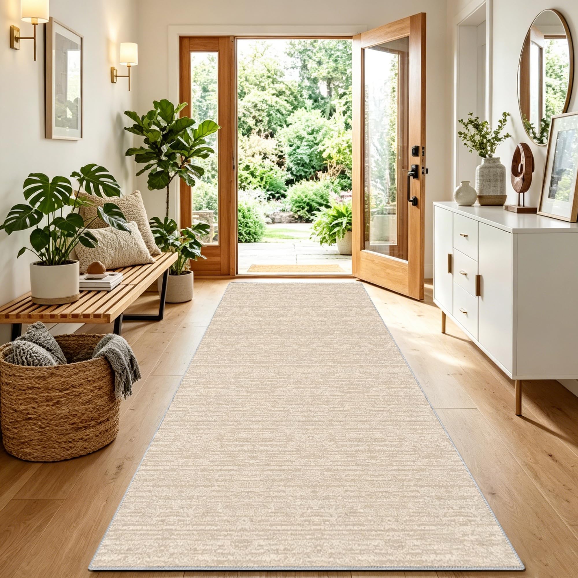 Tapis de Couloir Tapis de Cuisine Devant Evier Tapis de Passage AntidéRapant Lavable en Machine 100 x 200 cm Tapis d'entrée Interieur Facile à Nettoyer pour Couloir Chambres Manger Buanderie