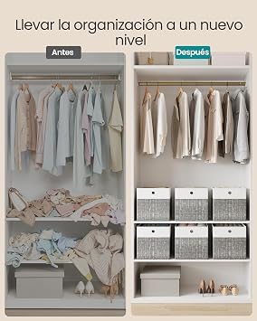 SONGMICS Storage Boxes, Set of 6, Foldable, 30 x 30 x 30 cm