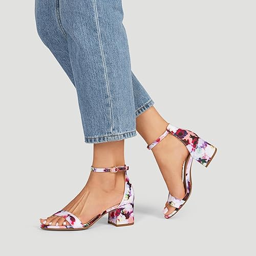 Miniatura 6 de DREAM PAIRS - Sandalias de tacón ancho y bajo para mujer