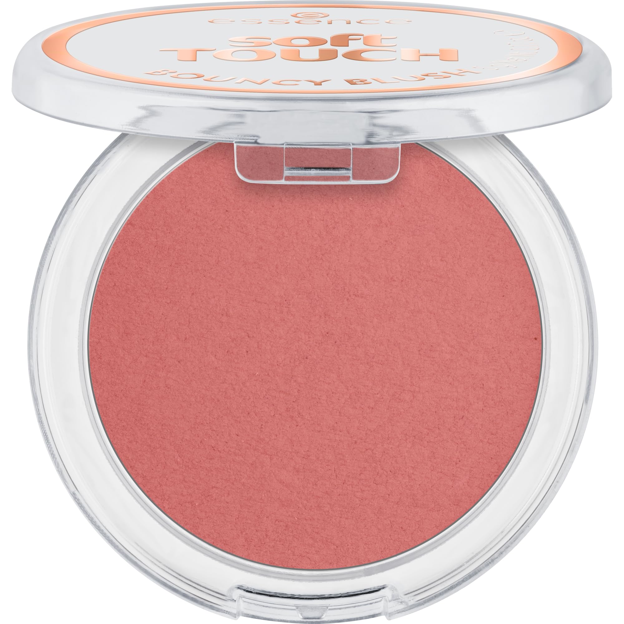 essence soft TOUCH BOUNCY BLUSH 10 antique bloom, cream-to-powder blush, vintage rosewood shade