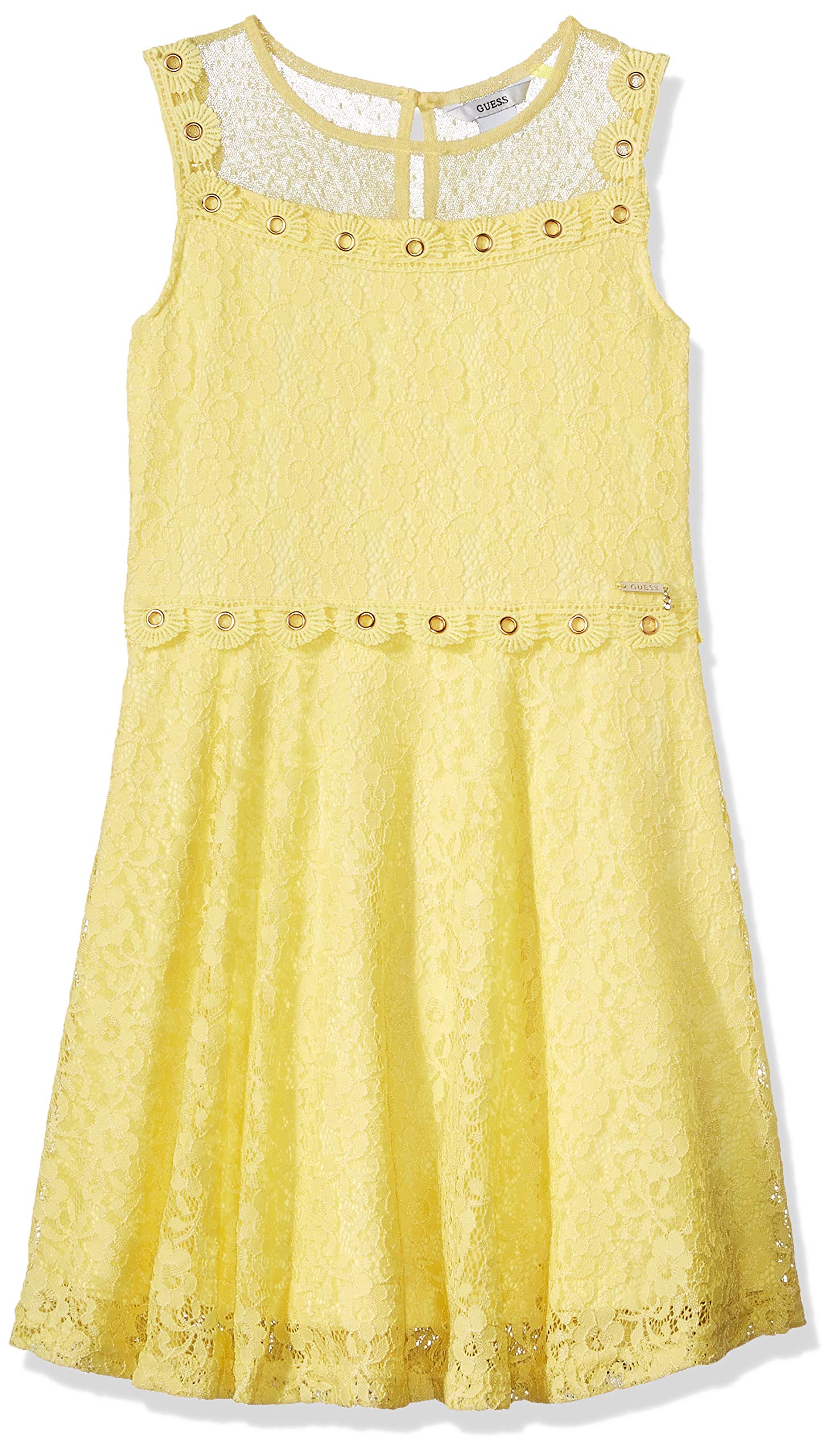 chinese dress ladies Guess Girls Lace Butterfly Collage Dress 16 Yrs Ivory