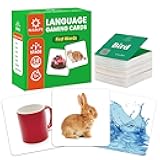 50 First Words Flash Cards for Baby with Fun Videos| Extra Thick Picture Cards for Speech Therapy Noun Cards for Kids Speech Delays| Aba Therapy, Autism Learning Materials