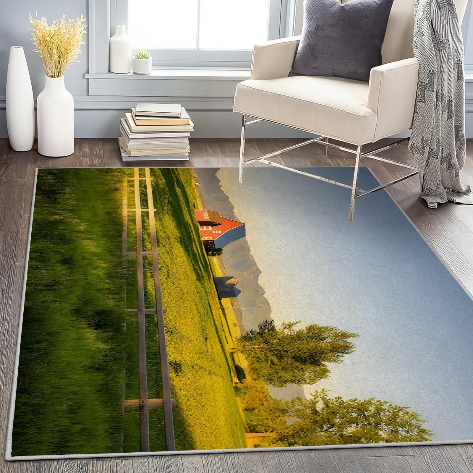Tapis de salon lavable poils courts pour résoudre le problème des sols glissants et froids