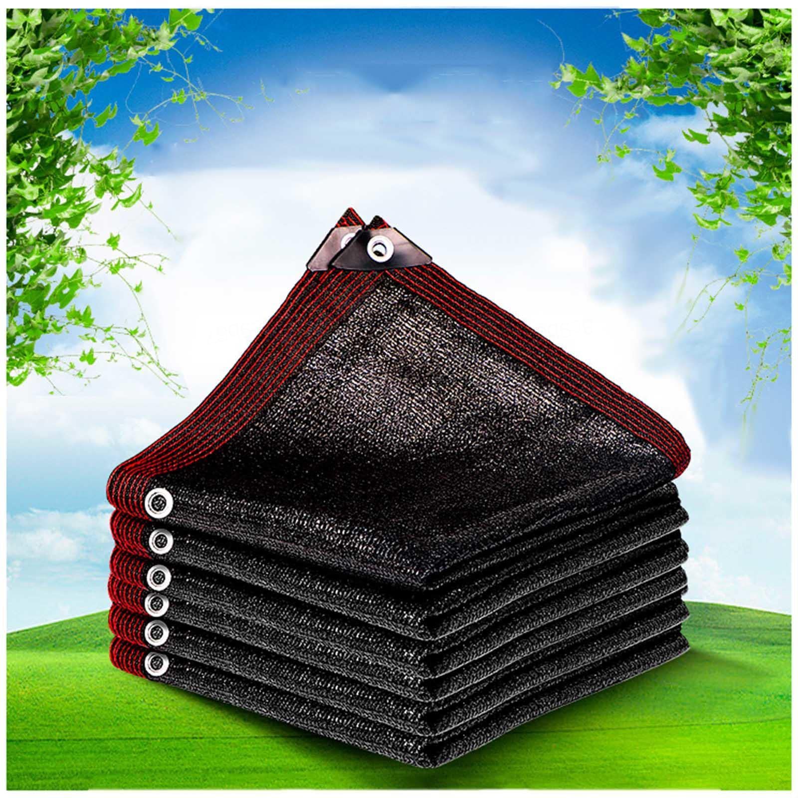 Red de sombra negra 80 % resistente a los rayos UV, 4 x 5 m, malla de protección solar para jardín/invernadero, tela de sombra al aire libre, toldo versátil, toldo resistente