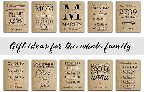 Miniatura 7 de Personalized Long Distance Family Gift, Christmas Gift for Mom Dad Grandma Father Mother Sign Map of ANY CITY, STATE, or COUNTRY (8x10 or 11x14