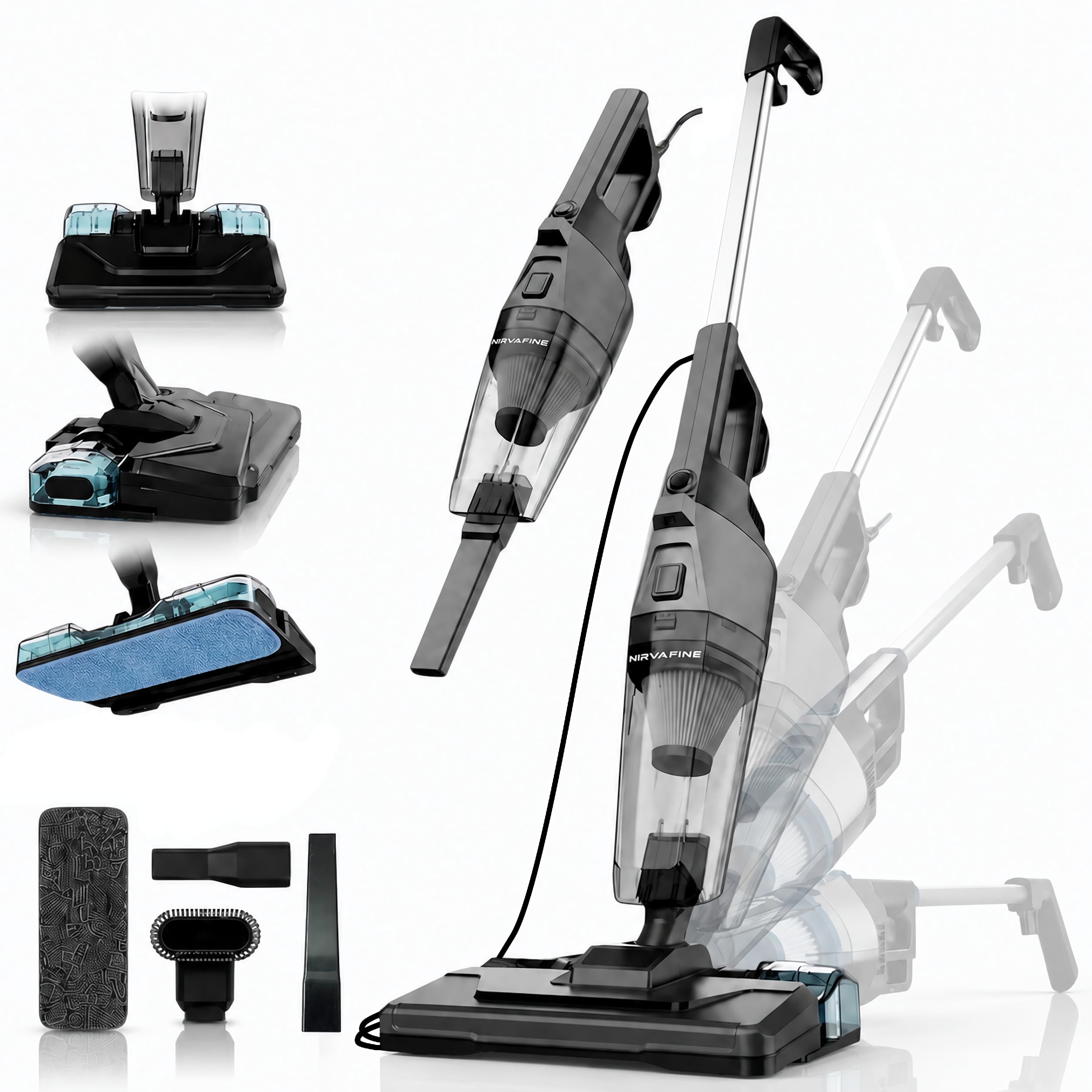 Vacuum Cleaner for House & Home Use Wet and Dry with Mop | 3-in-1 Handheld Vacuum Cleaner | 600W Motor, Powerful Suction | Use for Home & Sofa Cleaning | 200ml Water Tank | 1 Year Warranty-image-33