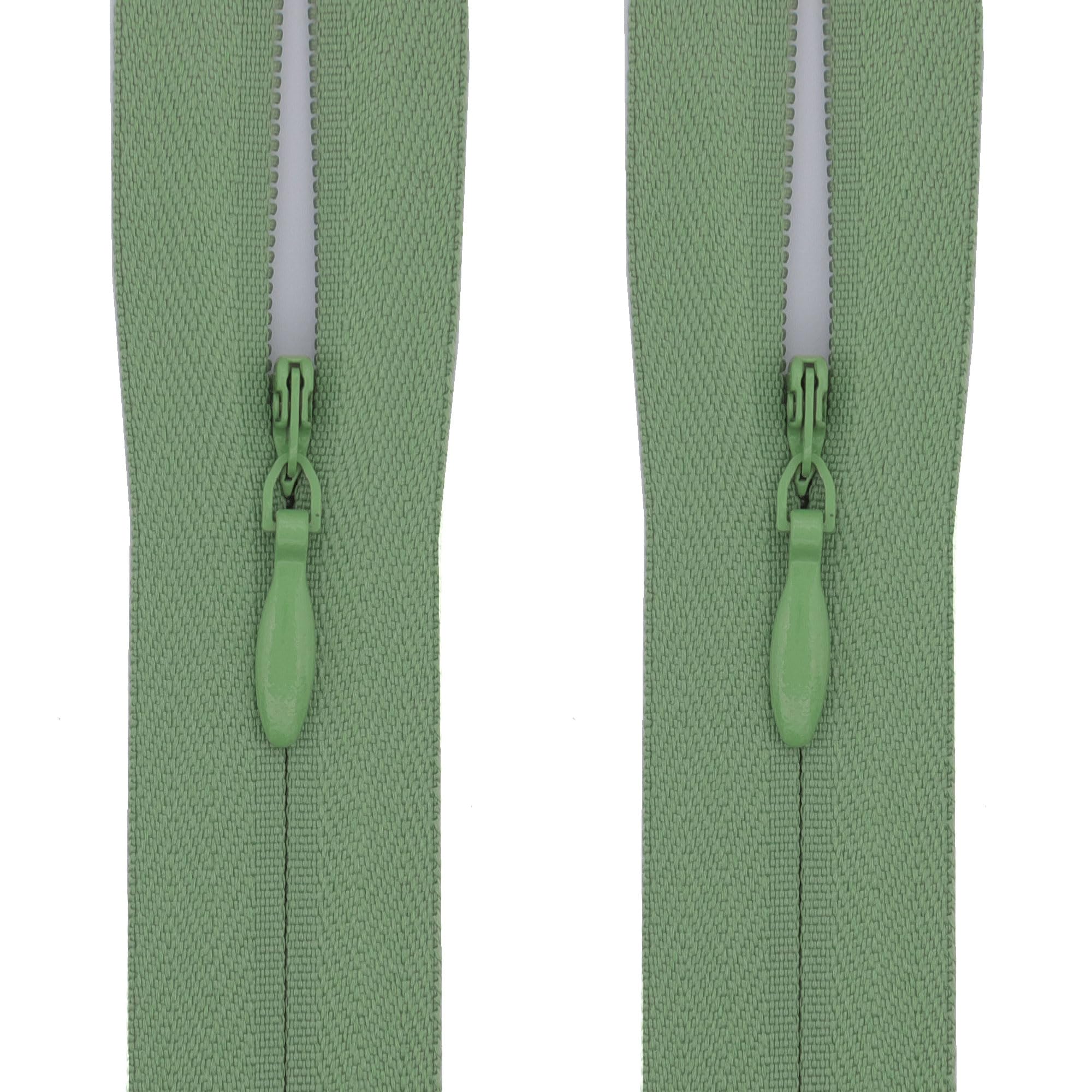 #3 Invisible Zips, 2 Pack, 16 Inch, Muted Sage Green