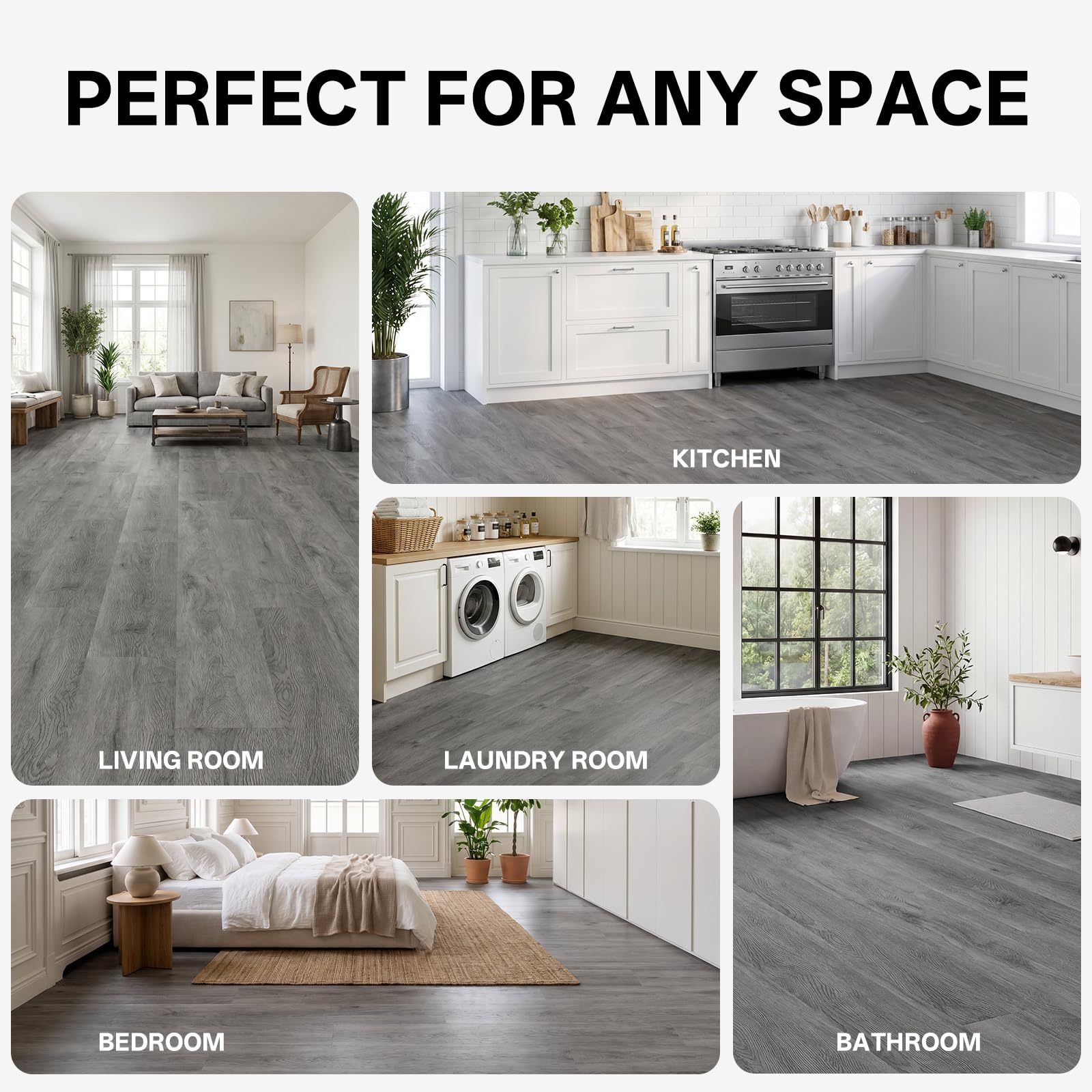 ATOPOSE - Piastrelle per pavimenti in vinile con venature del legno, confezione da 36 pezzi, 5,02 m², impermeabili e autoadesive, installazione fai da te, per soggiorno, bagno, cucina, camera da
