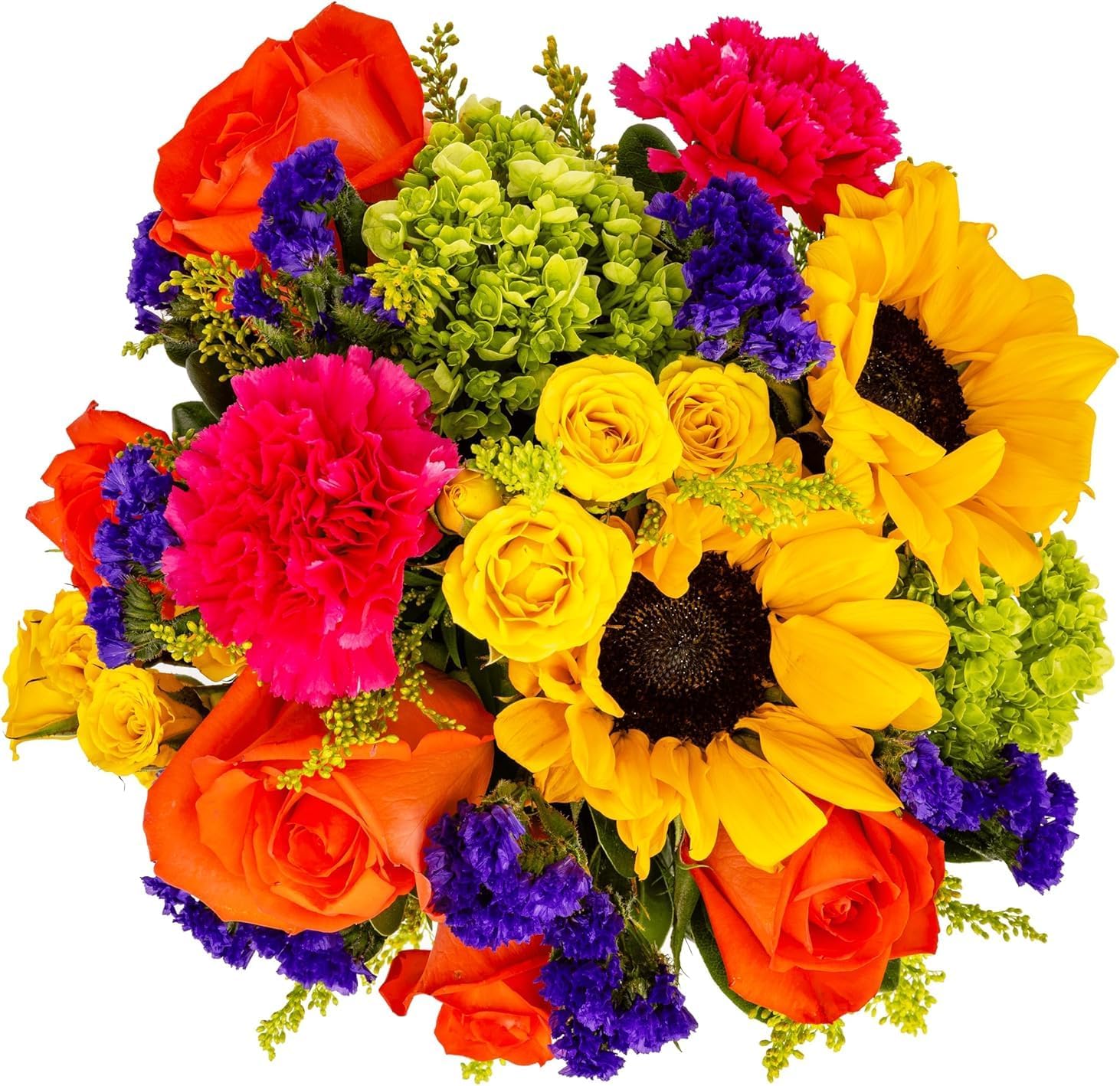 Hugs & Kisses in Opal Vase | Yellow, Orange | Arabella Bouquets | Real Fresh Flowers for Delivery, Gift for Birthday, Congratulations, Anniversary, Thank You, Mother's Day