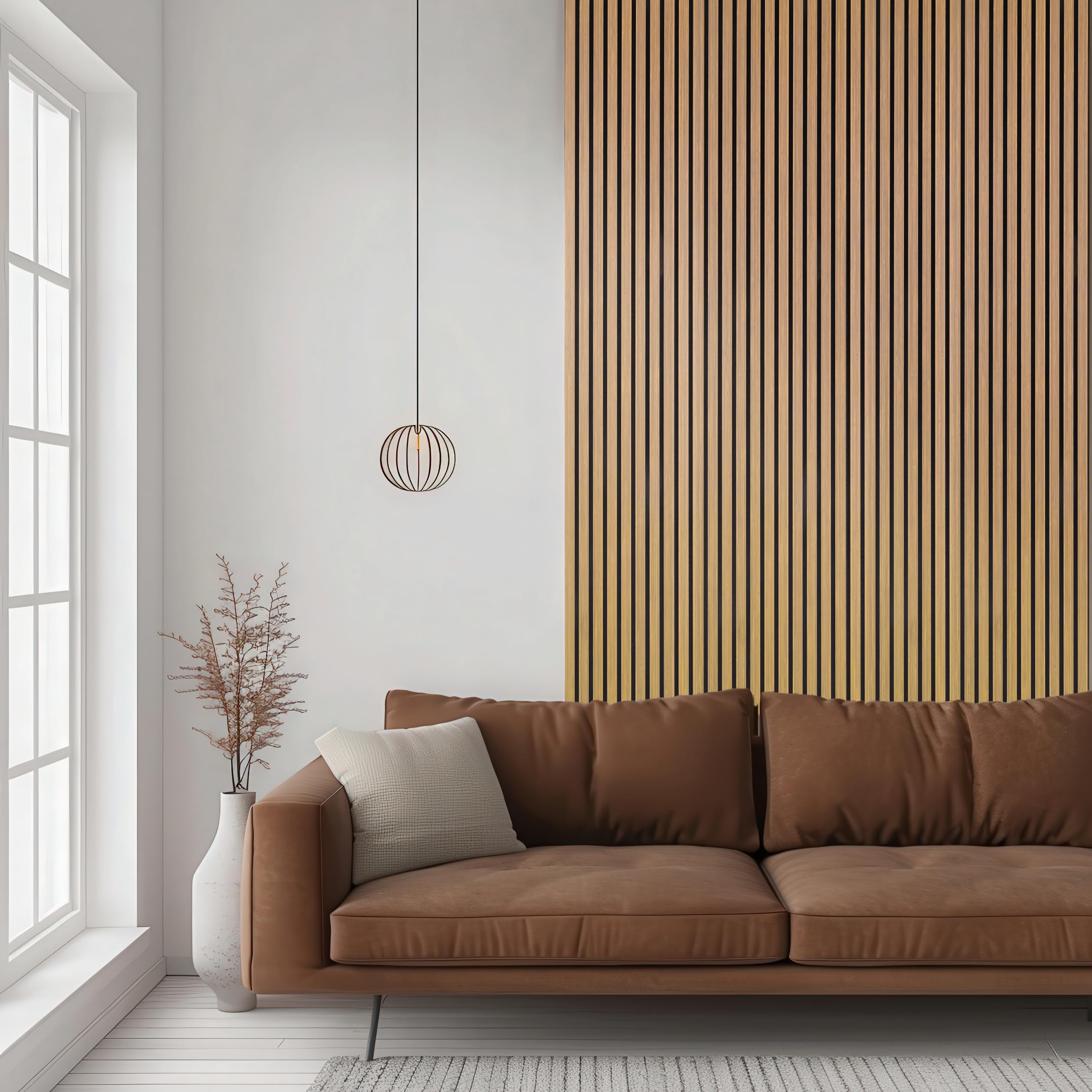 Decoranddecor Acoustic Slat Wood Wall Panels and Ceiling Panelsling Decorative 3D MDF 120 cm x 60 cm Oak