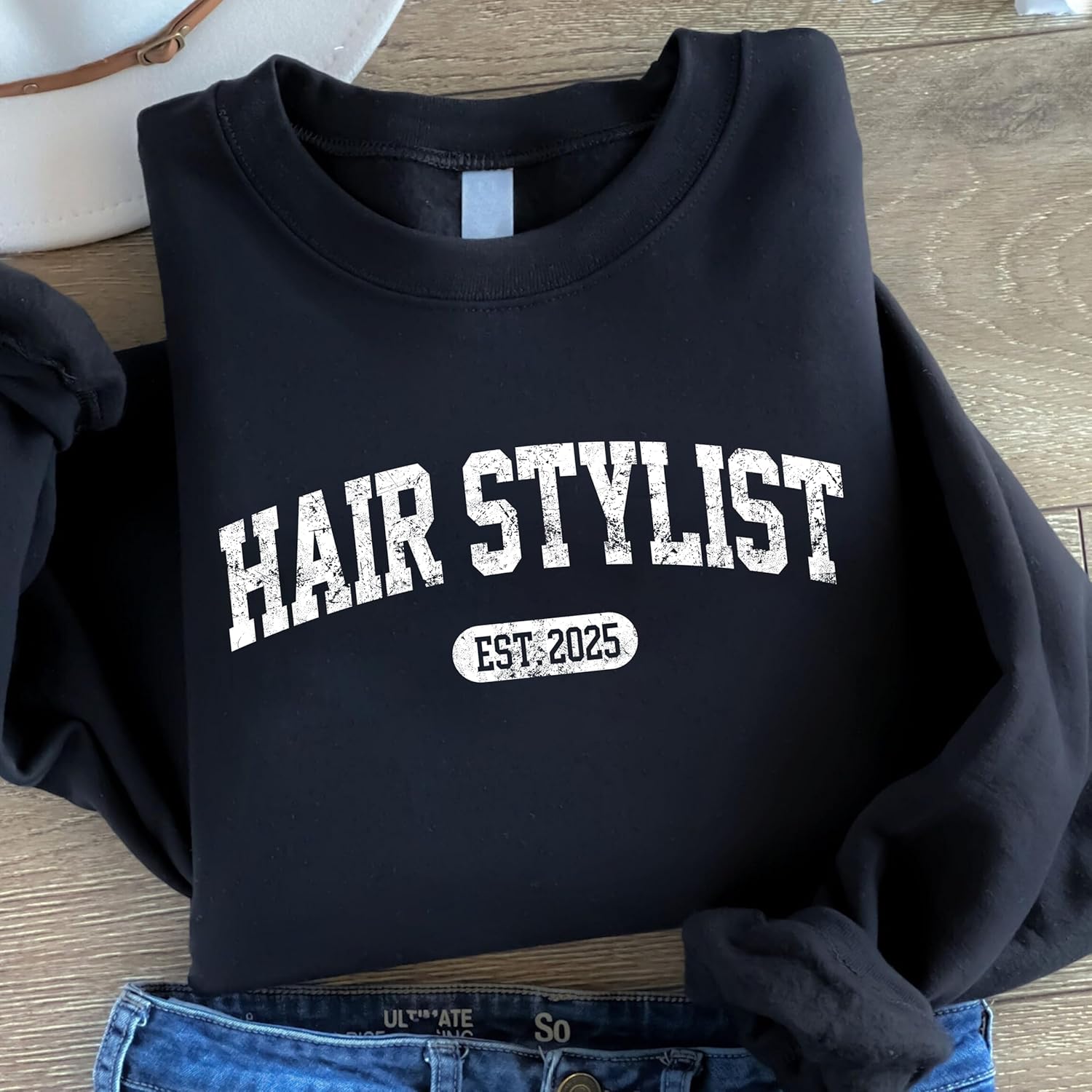 Chillever Personalized Hairstylist Sweatshirt, Custom Hairdresser Sweater, Salon Crewneck, Graduation Gift for Beauty Professional, Appreciation Week Present - Image 3