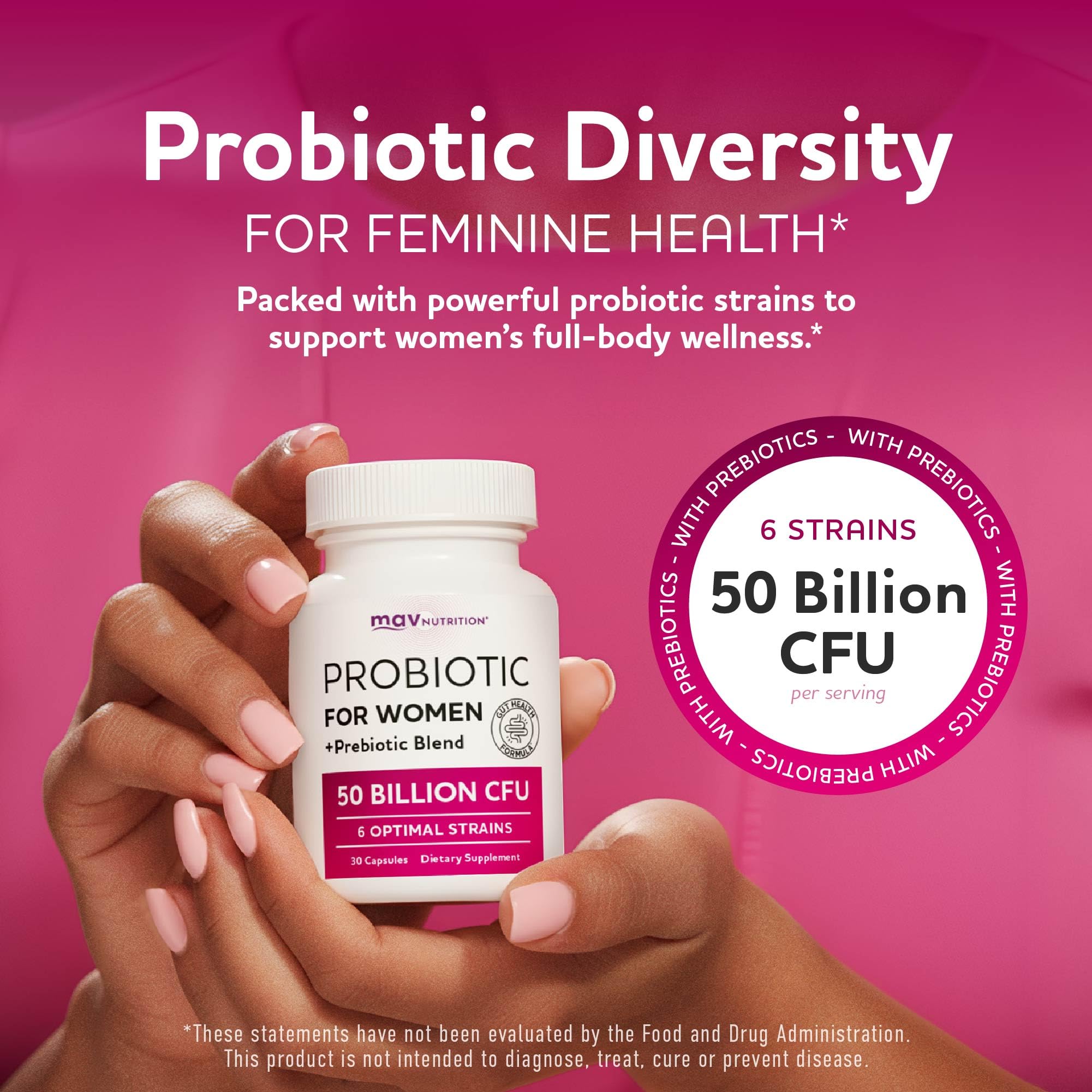Probiotics for Women, 50 Billion CFU, Vaginal Health & pH Balance Support — Amazon image 3