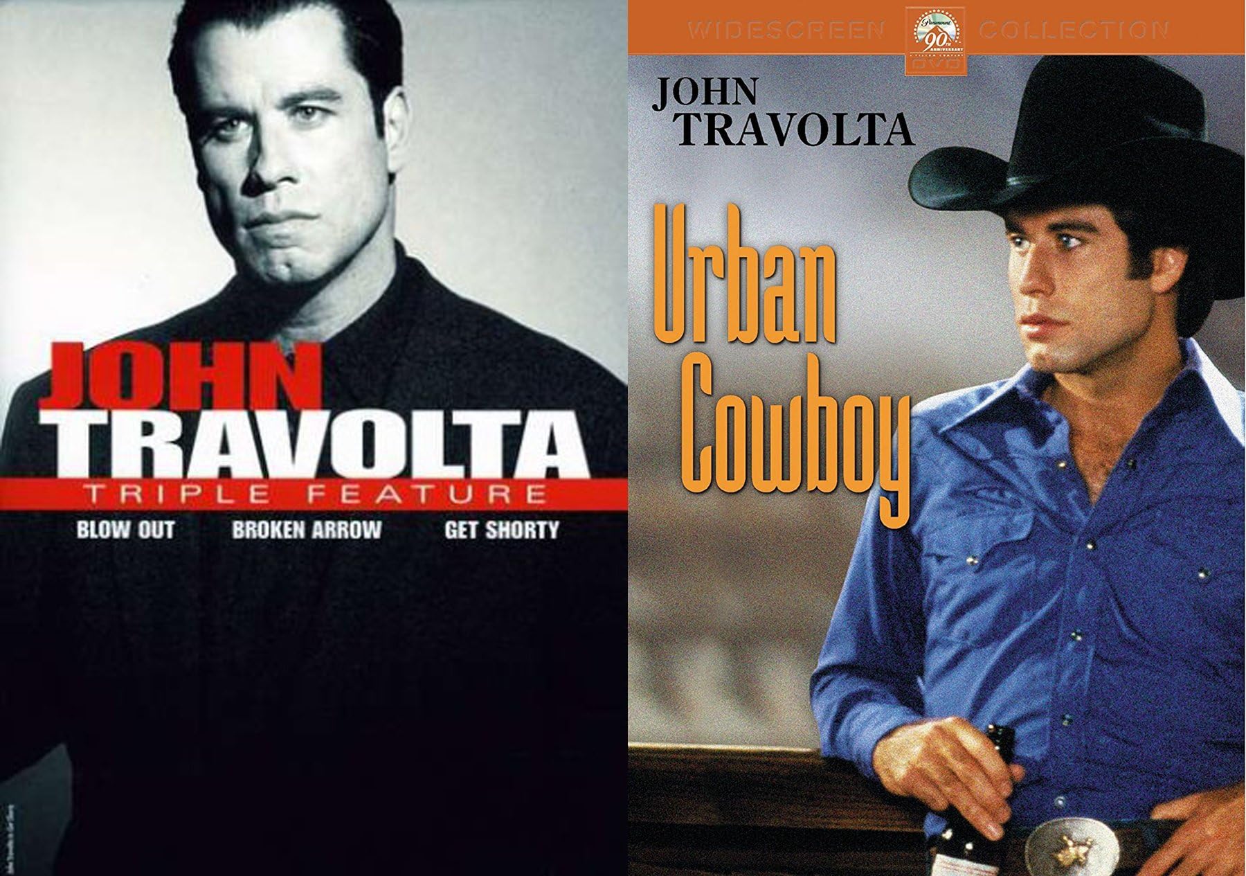 John Travolta 4 Films Urban Cowboy & Blow Out / Get Shorty & Broken Arrow Feature Set