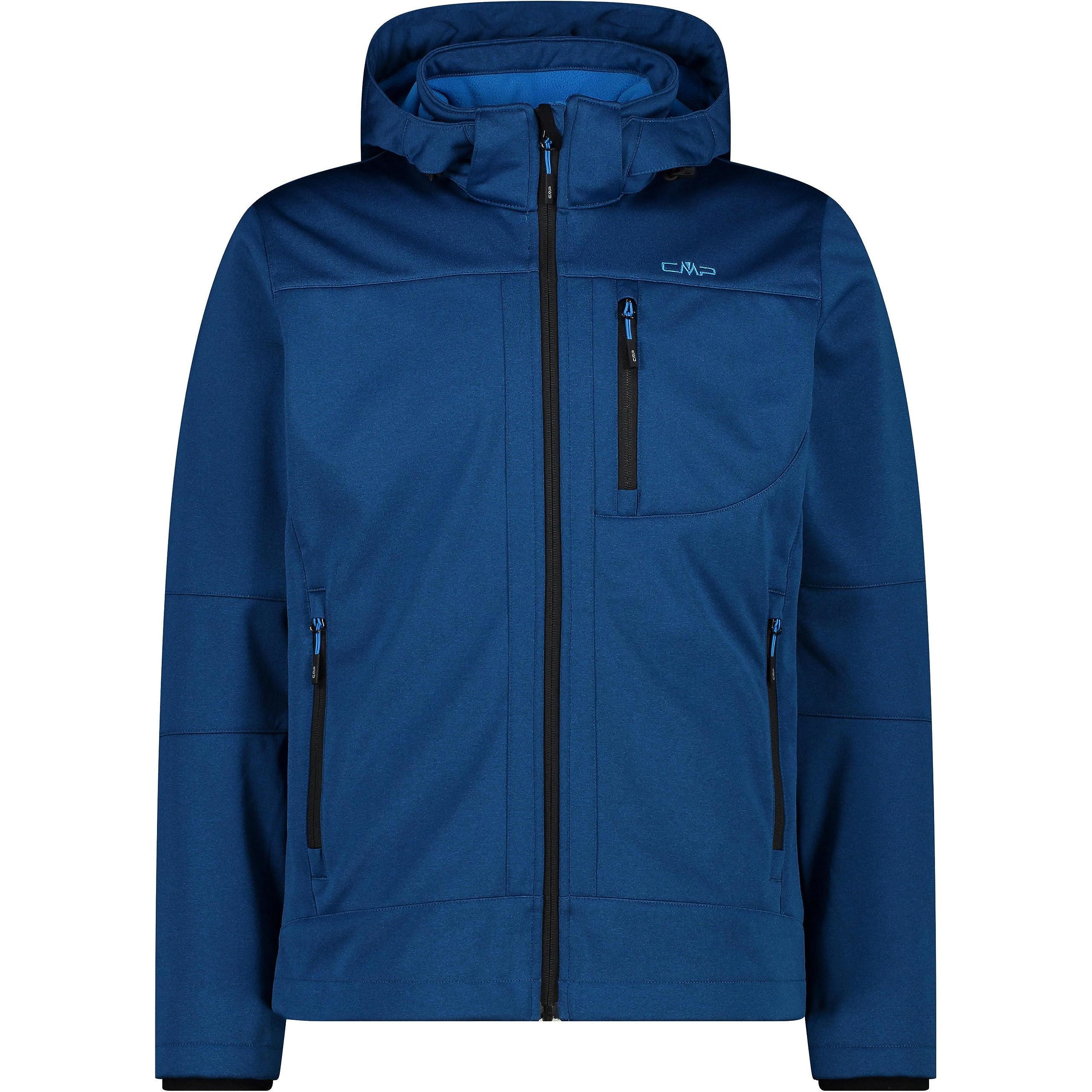 CMP - Man Jacket Zip Hood, Petrol Mel., 58