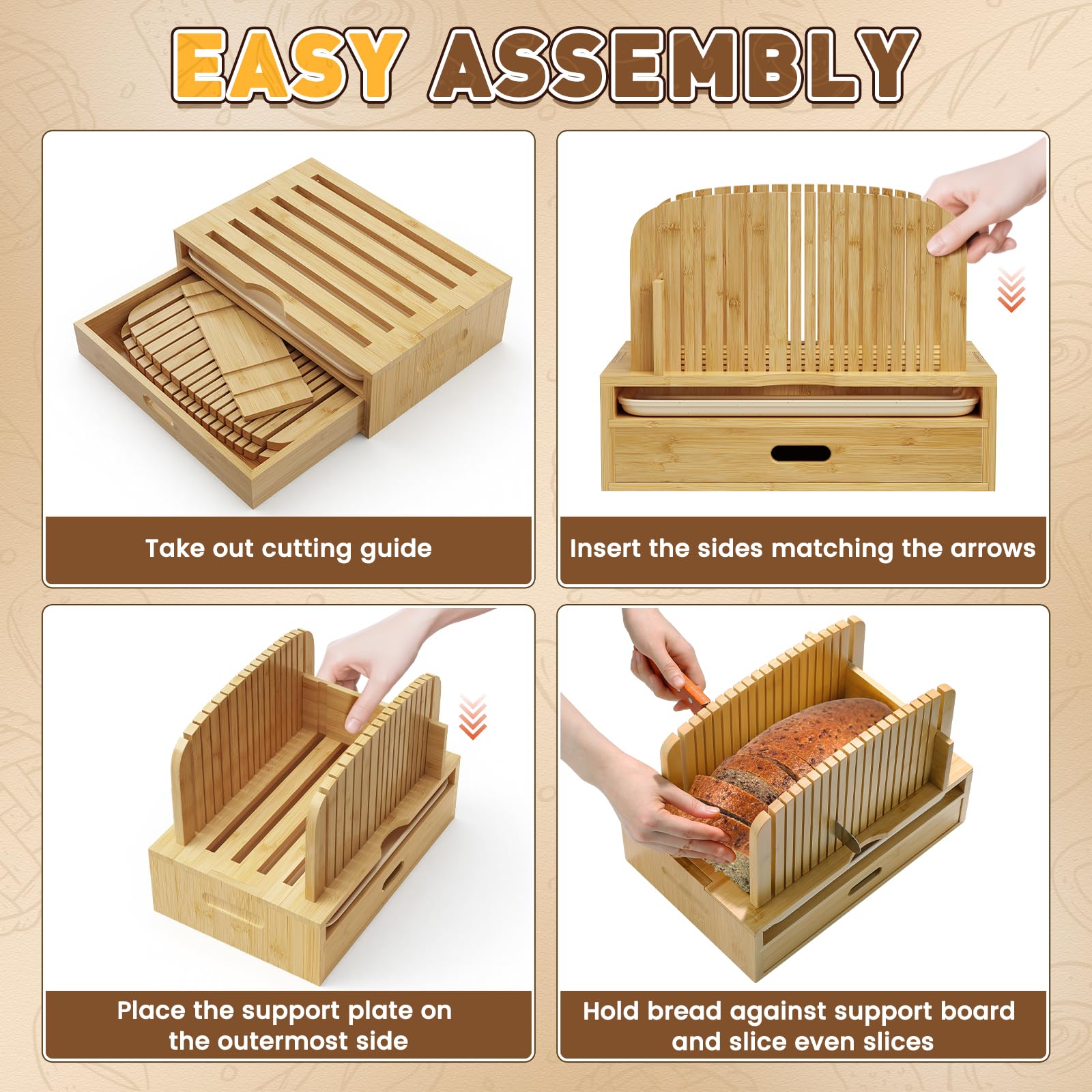 Bamboo Bread Slicer - Perfect Slices! -2
