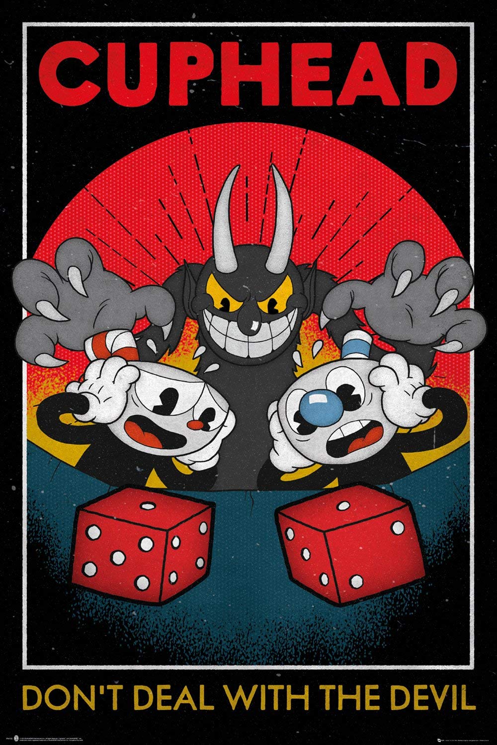 Cuphead - Don't Deal with The Devil - Video Game Poster (24 x 36