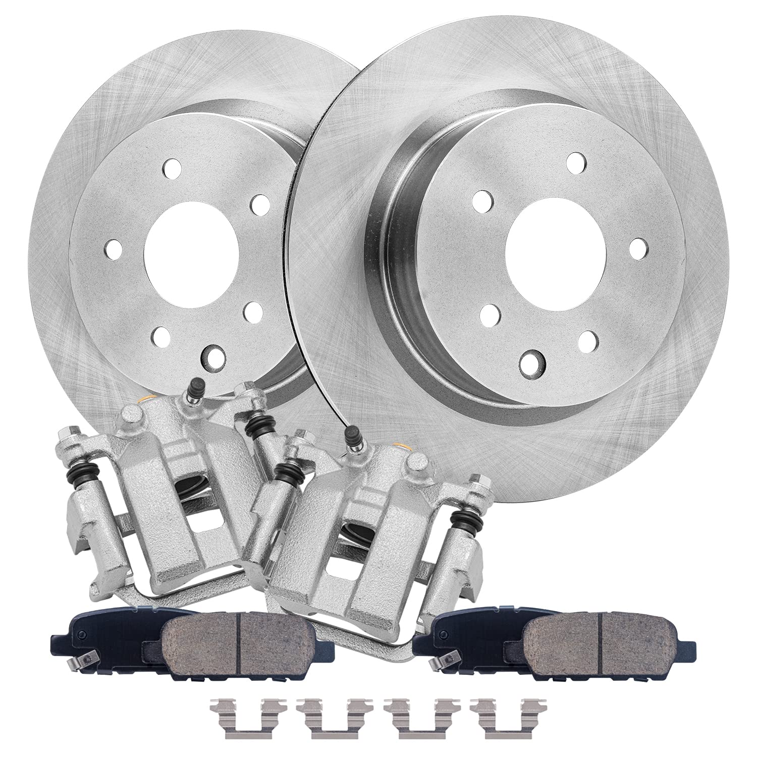 Detroit Axle - 6pc Rear Brake Kit for Infiniti G35 G37 M35 M45 Nissan 350Z