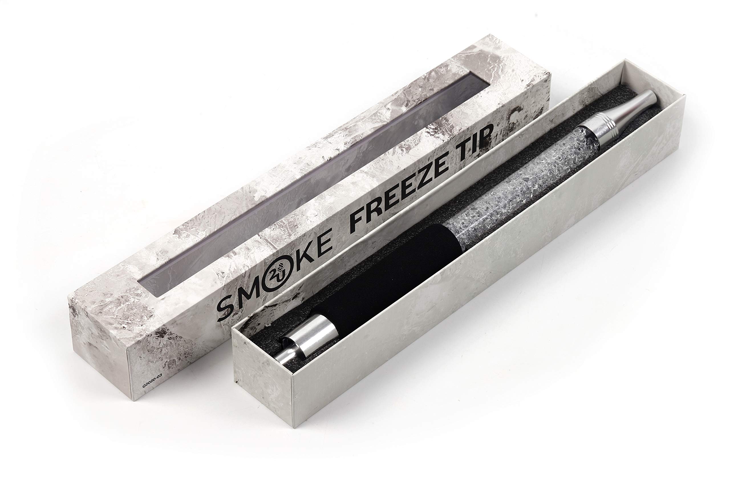 Smoke2U Ice Bazooka Freeze Tip | Wysokiej jakości ustnik do lodów w różnych wzorach | Przyjemny chwyt dzięki wyściółce (biały)