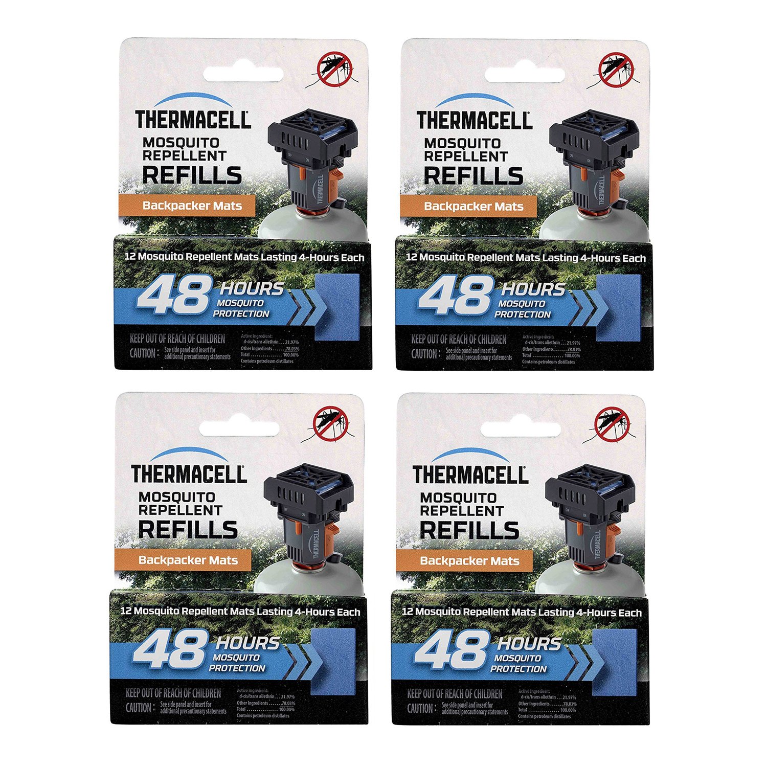 Thermacell M48 Lot de 4 tapis anti-moustiques pour répulsif MR-BP 48 h