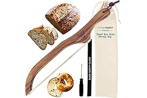 5StarMoon Bread Knife for Homemade Bread - 16" Wooden Bread Bow Knife...