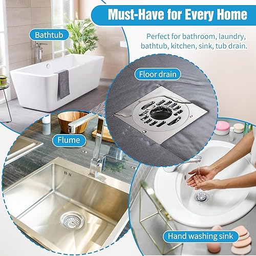 Miniatura 3 de Adhesivos desechables para drenaje de pelo, 2026, cubierta de drenaje de ducha desechable, calcomanías de malla de drenaje de ducha, calcomanía de