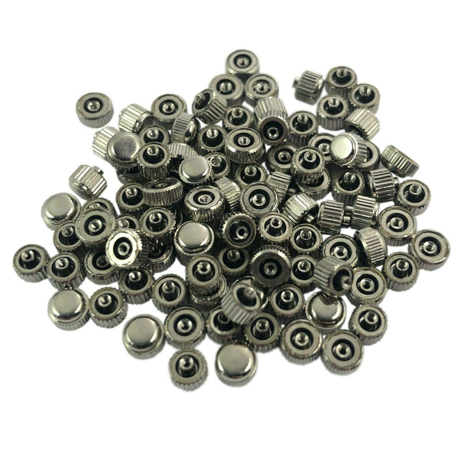Watchmakers 100 assorted size watch crown winders Silver repair replace Tool