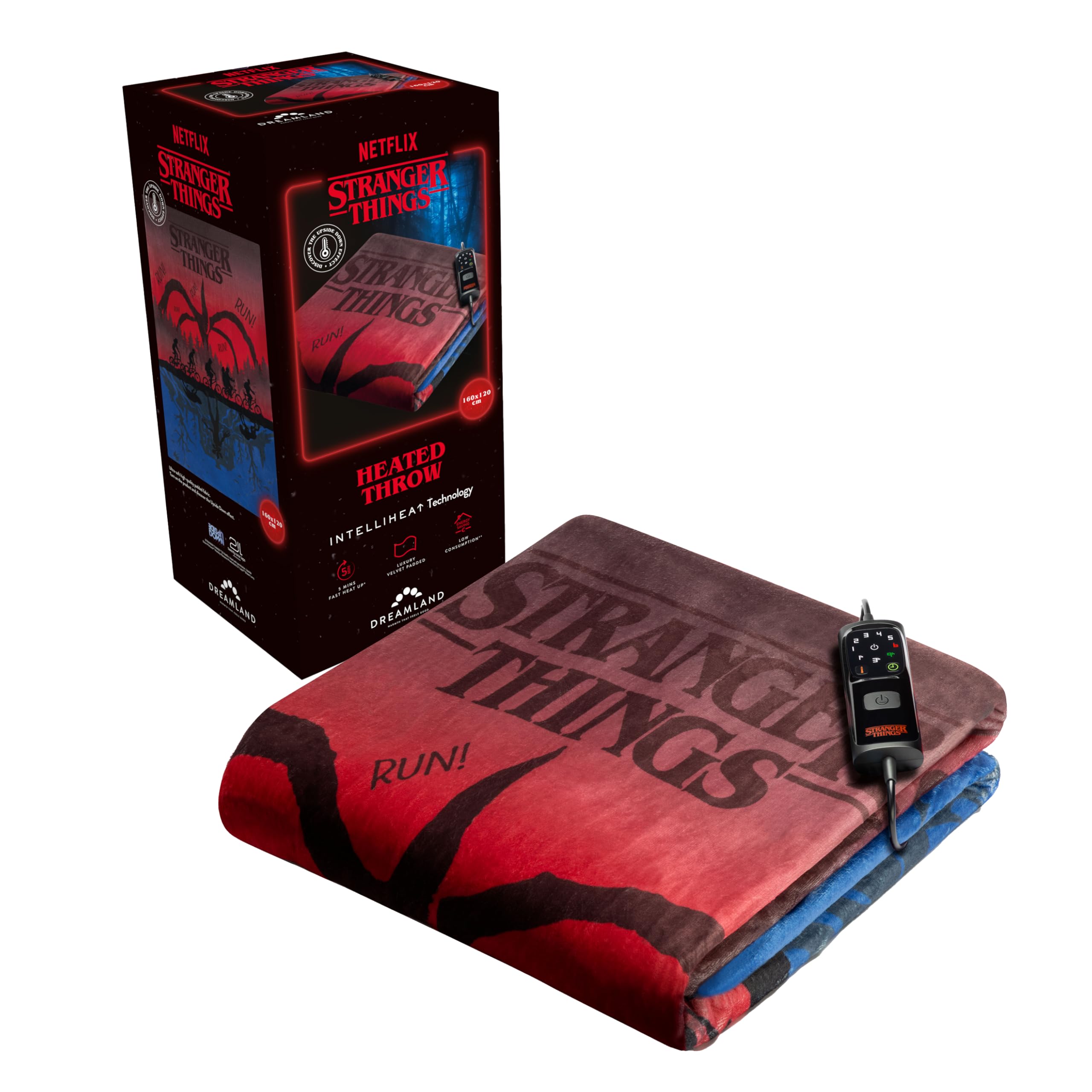 Dreamland Netflix Stranger Things Colour Changing Heated Throw