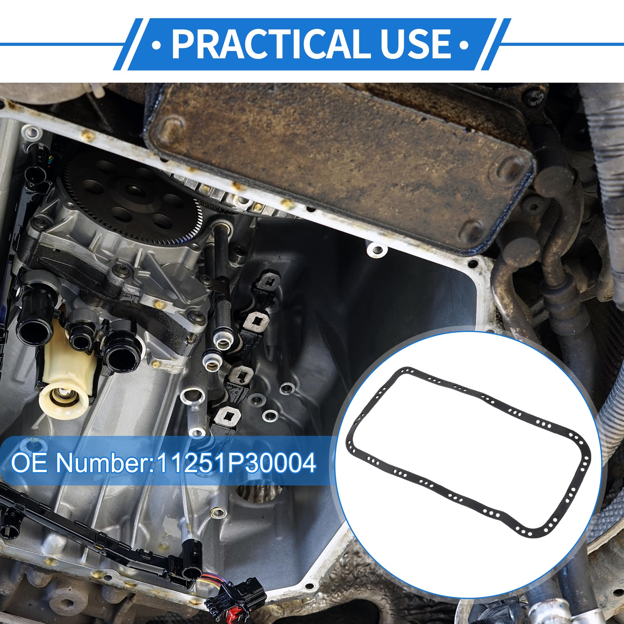 Junta Del Cárter Del Aceite Para Honda Cr-V 97-01 1 Pc | 11251P30004,Para Honda Civic 99-00,Para Honda Civic Del Sol 94-97,Material Resistente Al Calor Y Aceite,Sello Antifugas