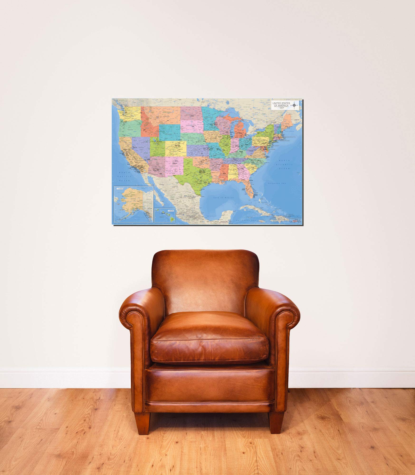 empireposter Landkarten - Poster - Map of the USA