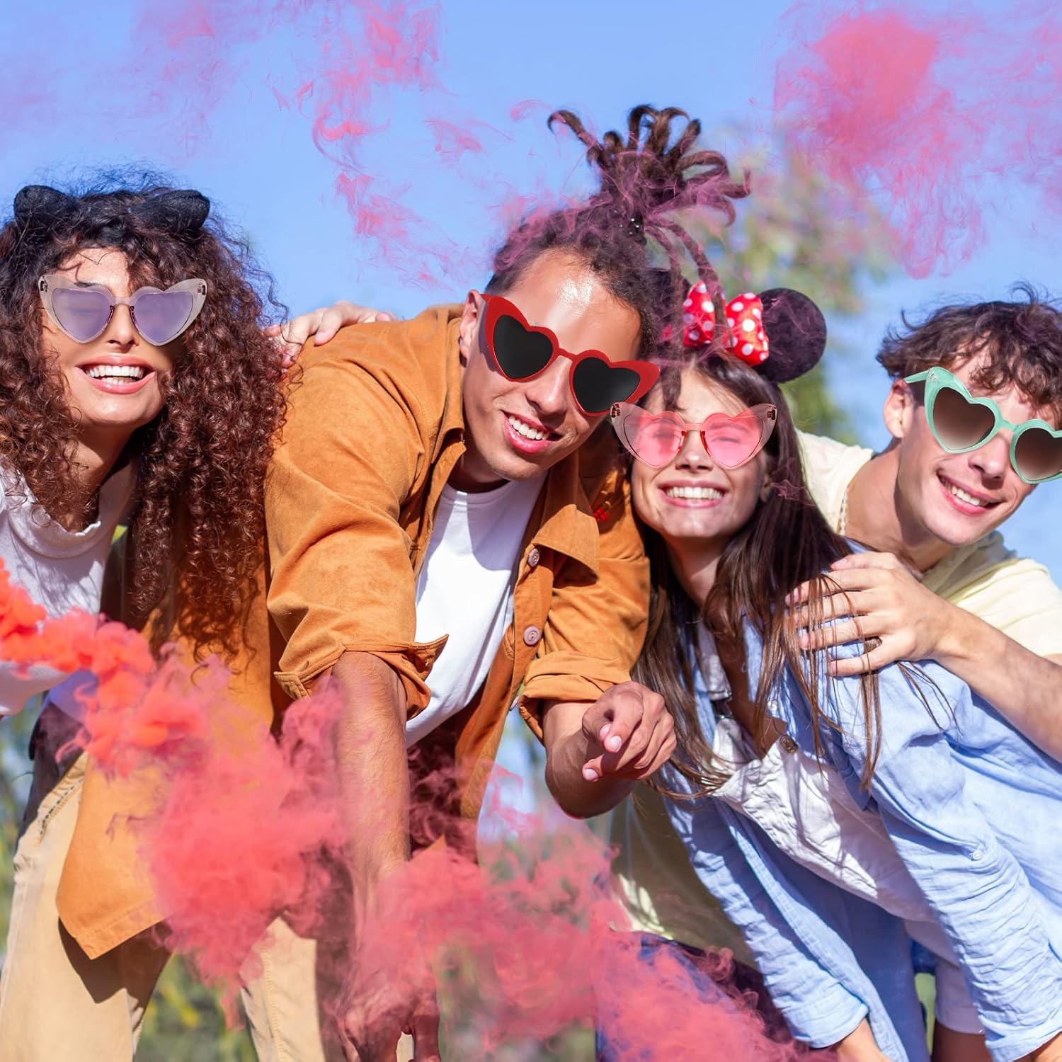 Kingdder 16 Pack Heart Sunglasses Bachelorette Bride Vintage retro Rimmed Heart Sunglasses for Women Wedding Party - Image 5