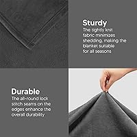 Vista 5 de Utopia Bedding Fleece Blanket King Size Grey (90x102 Inches) Ultra Soft Warm Lightweight Microfiber Breathable Anti-Static Cozy Winter Bed Blanket