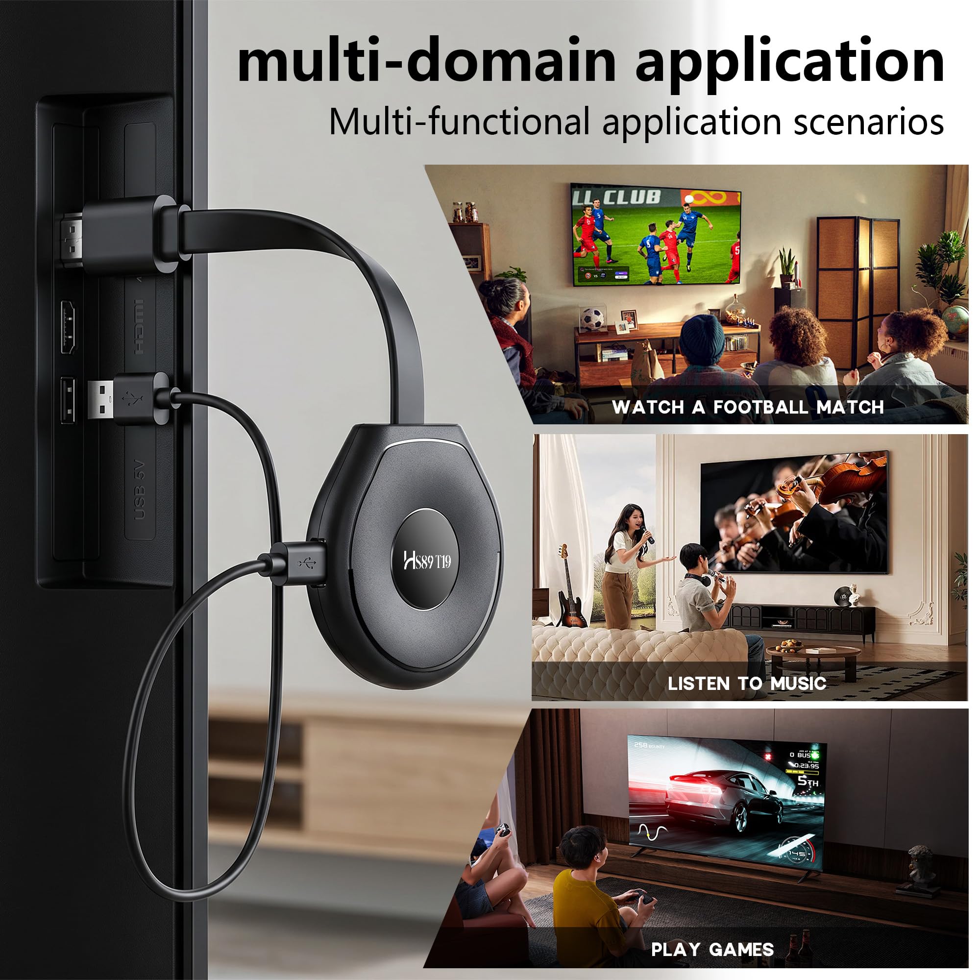 Android 14 TV Stick, RK3539 Quad Core 4GB RAM 32GB ROM, 4K WiFi 6 USB3.0 | 64bit Cortex-A53 Chipset, Smart TV Stick Support 2.4G /5G Dual-band Wi-Fi BT 5.4, Ethernet 10/100M Streaming Stick TV