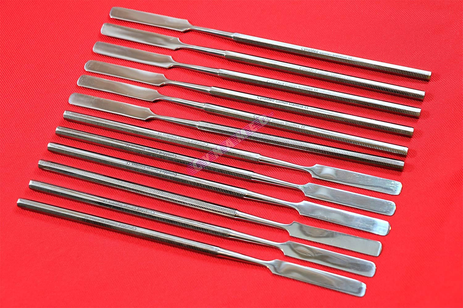 Cement Mixing Restorative Dental Spatula 12pcs Single Ended German Premium Grade Stainless Cynamed