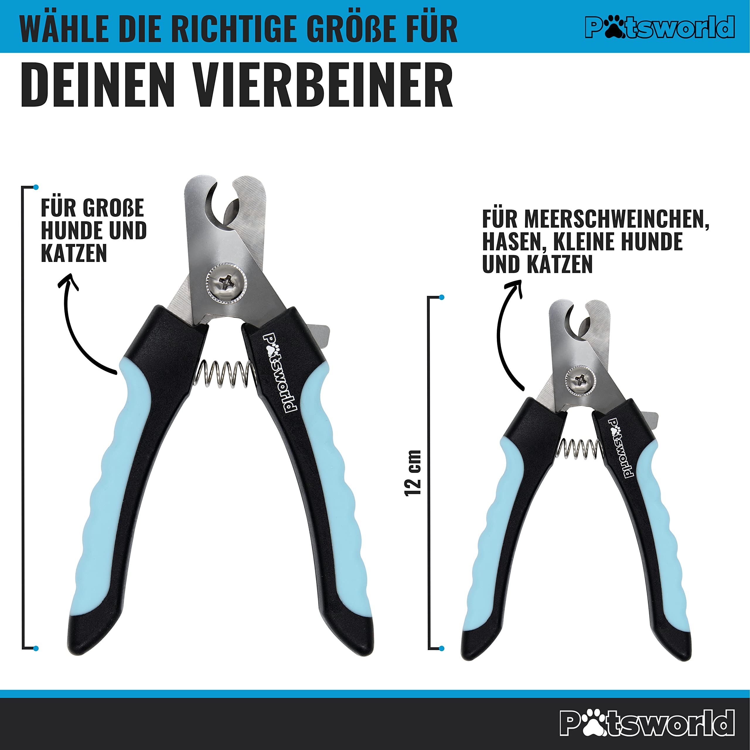 6-teiliges Set Krallenschere Für Katzen & Hunde Mit Schutz – Nagelschere Mit Feile, Für Kleine Haustiere