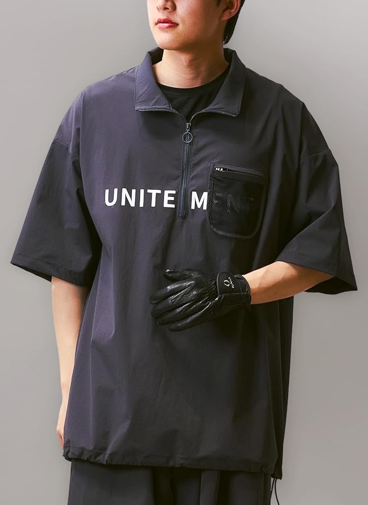 ユナイトメント unitement オーバーサイズ ゴルフウェア XL 黒 unitement ゴルフウェア メンズ ゴルフ ウェア ジャケット 上着