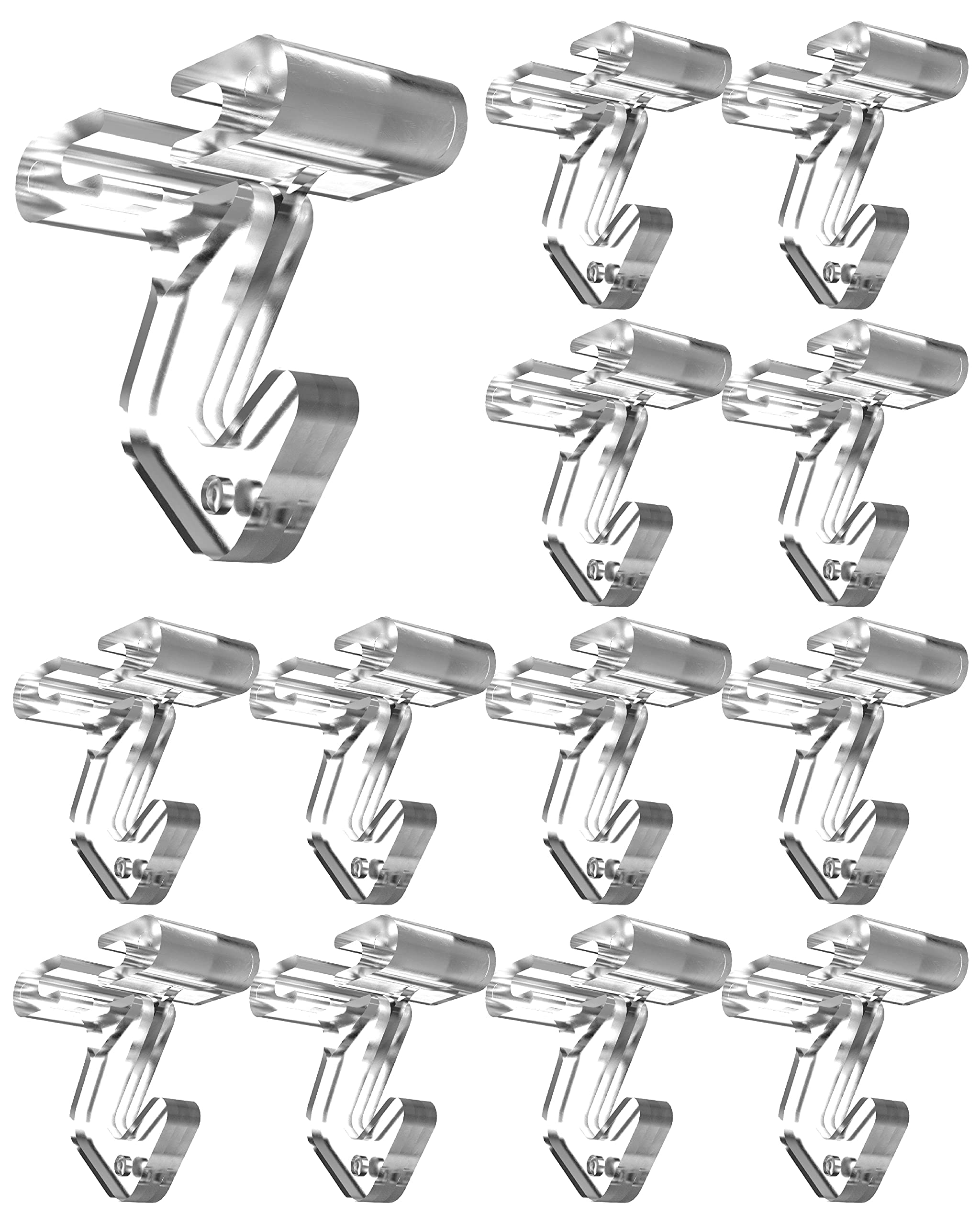 NACETURE Clear Drop Ceiling Hooks Classroom Decorations - 25 Pack Polycarbonate Ceiling Hanger Hooks for Hanging Track Clip on Suspended Ceiling Tile Grid for Office Home Stores Decorations
