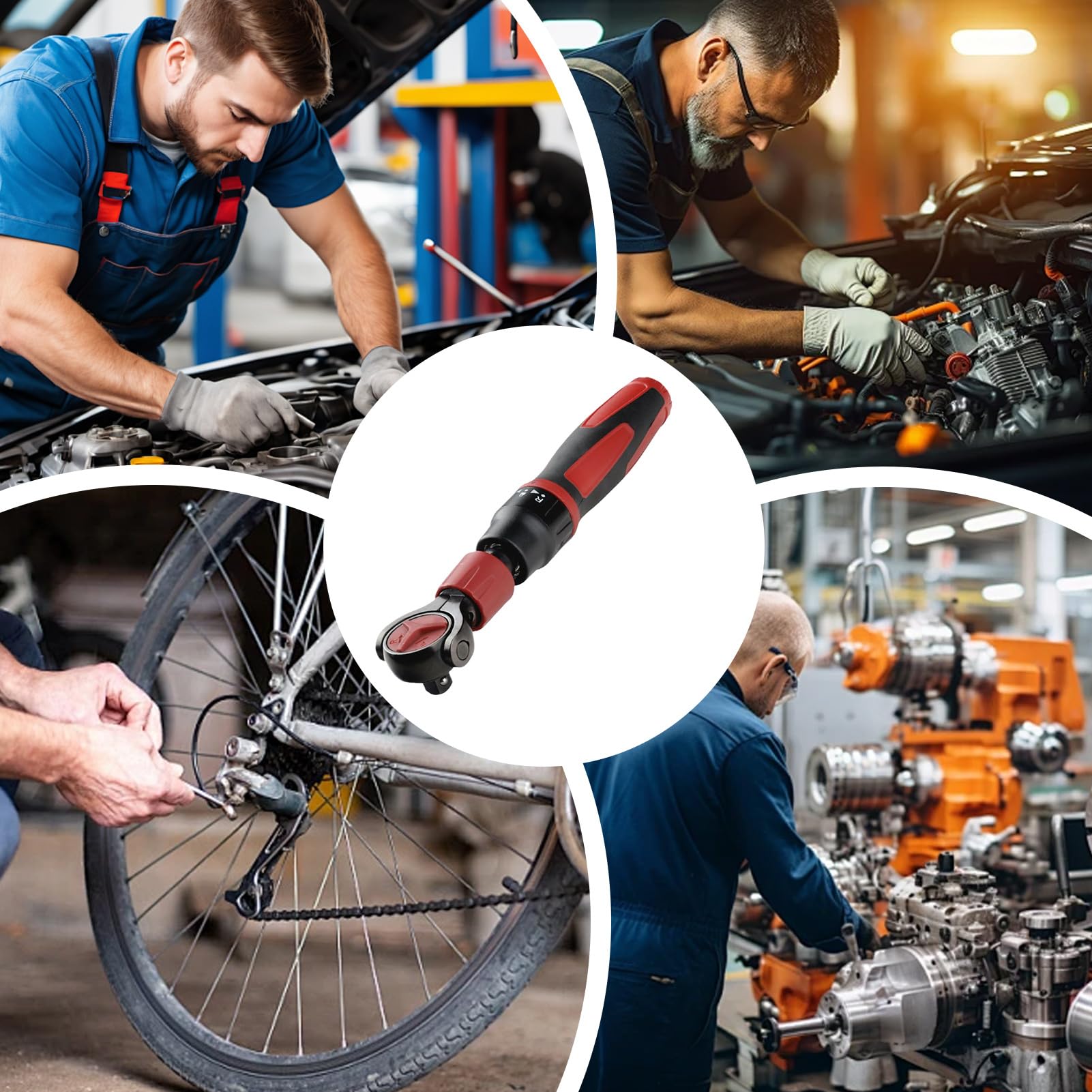 3/8-72-Zahns mit rutschfestem Griff und ergonomischem Design