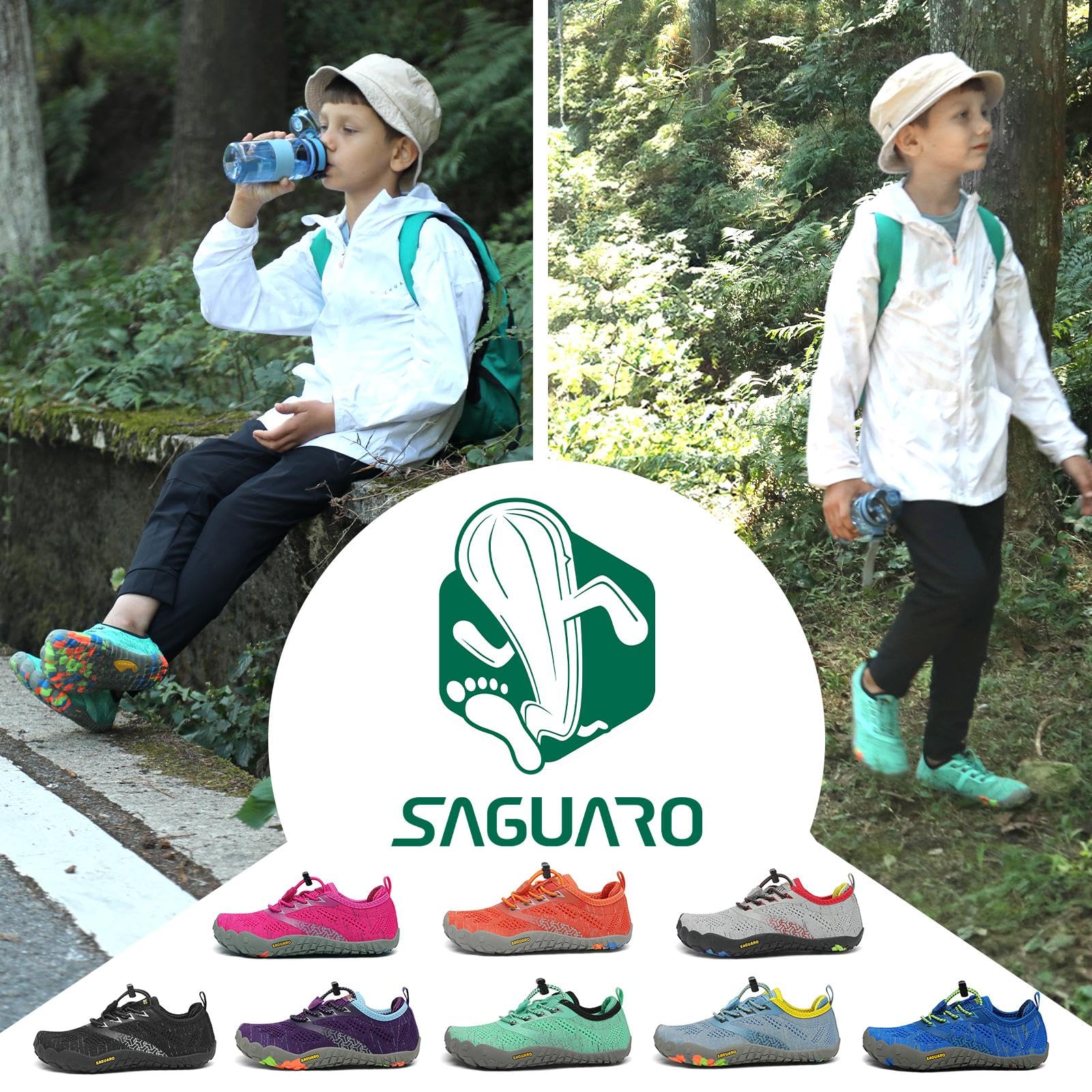 SAGUARO Minimalistas Barefoot Zapatillas de Trail Running Niños Zapatillas de Deporte Transpirables para Exterior Interior — view 2