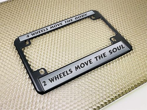 Miniatura 3 de Marco de matrícula personalizado de metal negro (Zinc) grabado con láser, tamaño estándar con diseño de texto personalizado, texto aceronegro