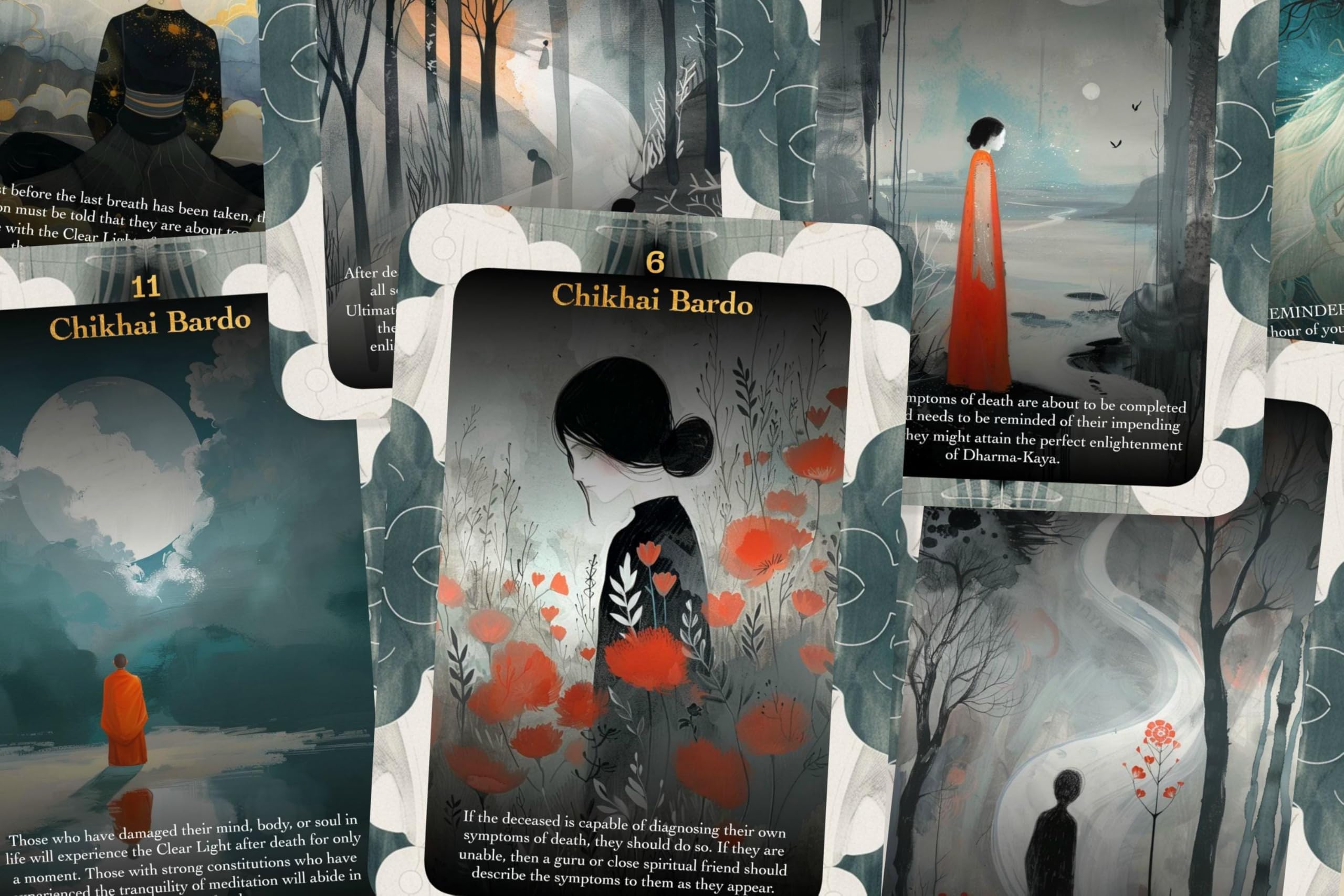 Ibiza Tarot The Tibetan Book of The Dead - Book 1 Card Deck | Spiritual Wisdom & Meditation Cards by Jeff Carreira - 80 Oracle Cards
